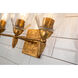 Fun Finial 3 Light 22 inch Gold Leaf with Antique Vanity Light Wall Light